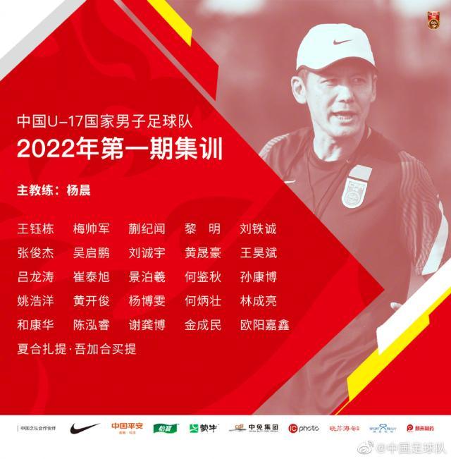 kaiyun-U17国家队公布26人名单：海港鲁能足校各有4人入选